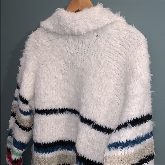 Free People Alpaca Wool Stripe Cardigan Sweater - Picture 4 of 9